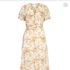 A floral print maxi dress